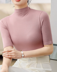 Helvano | Ultradünner nahtloser Rollkragenpullover für Damen