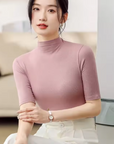 Helvano | Ultradünner nahtloser Rollkragenpullover für Damen
