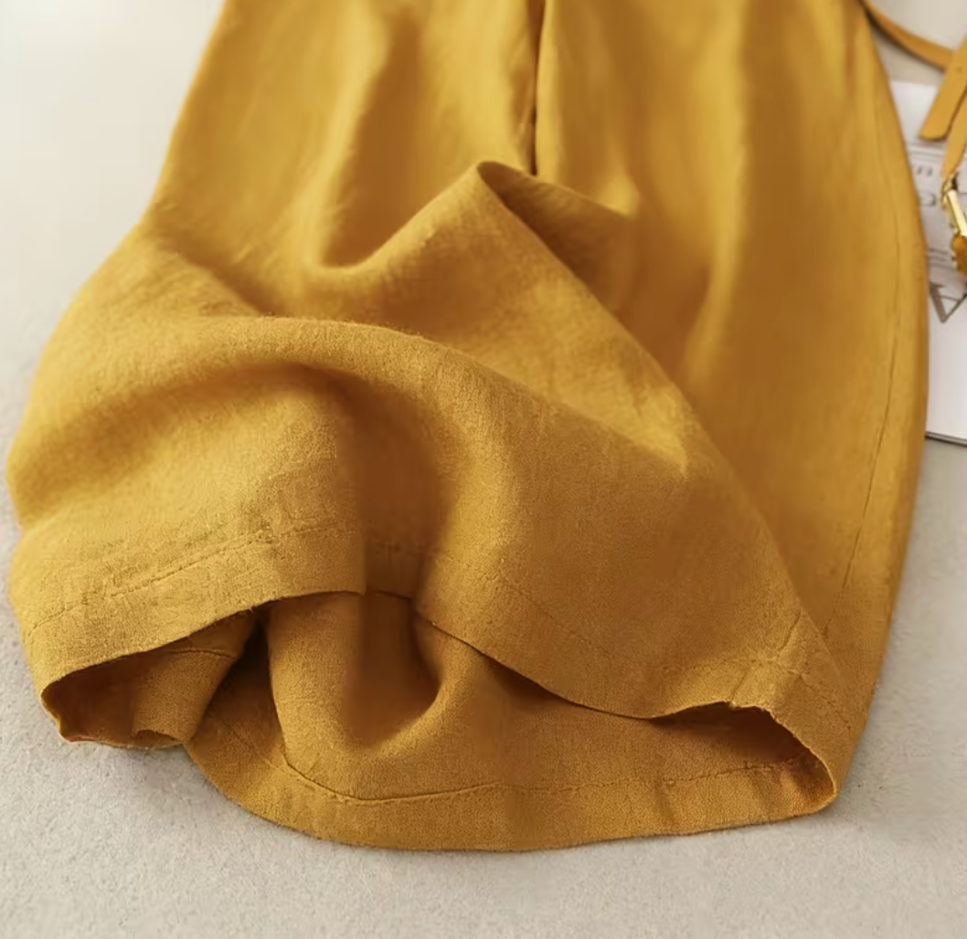 Helvano | Weite Leinenhose für Damen