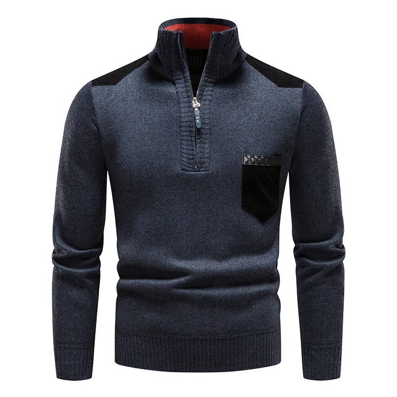 Helvano | Fleece-Pullover mit Zip für Herren