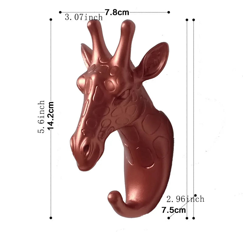 Helvano | Tier-Wandhaken aus Resin für Deko &amp; Ordnung