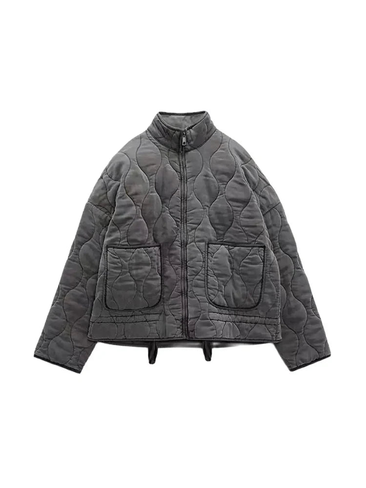 Helvano | Oversized Gesteppte Damenjacke in Schwarz