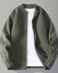 Helvano | Herren Zip-Jacke mit Rippenstruktur