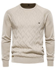 Helvano | Kariertes Herren-Pullover in Marineblau