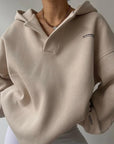 Helvano | Damen Hoodie mit V-Ausschnitt