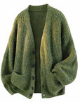 Helvano | Lockere Strickjacke mit V-Ausschnitt für Damen