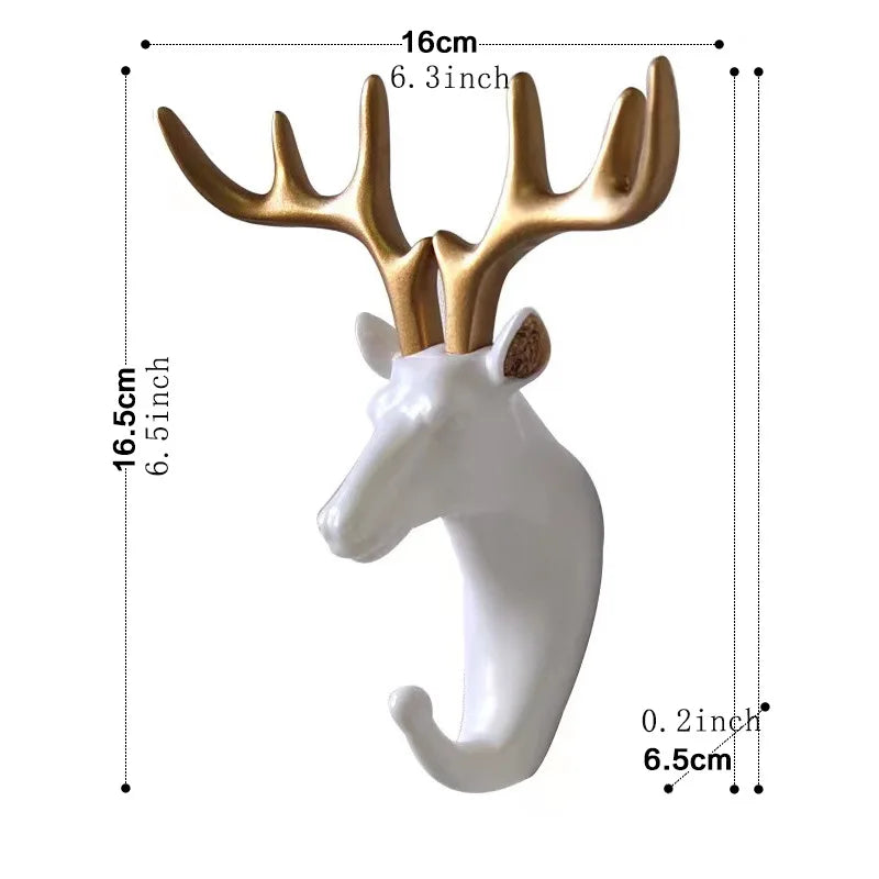 Helvano | Tier-Wandhaken aus Resin für Deko &amp; Ordnung