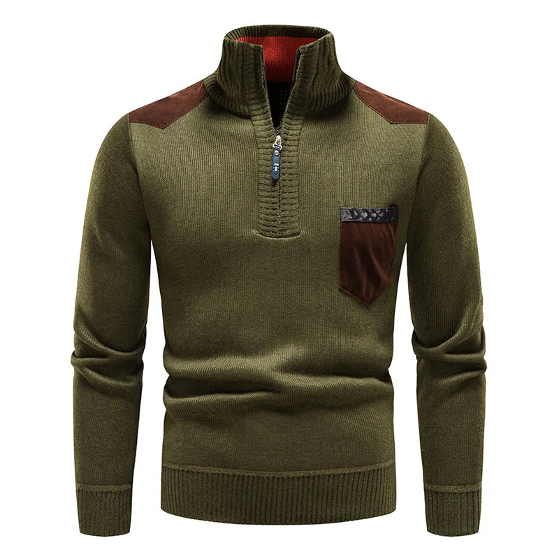 Helvano | Fleece-Pullover mit Zip für Herren