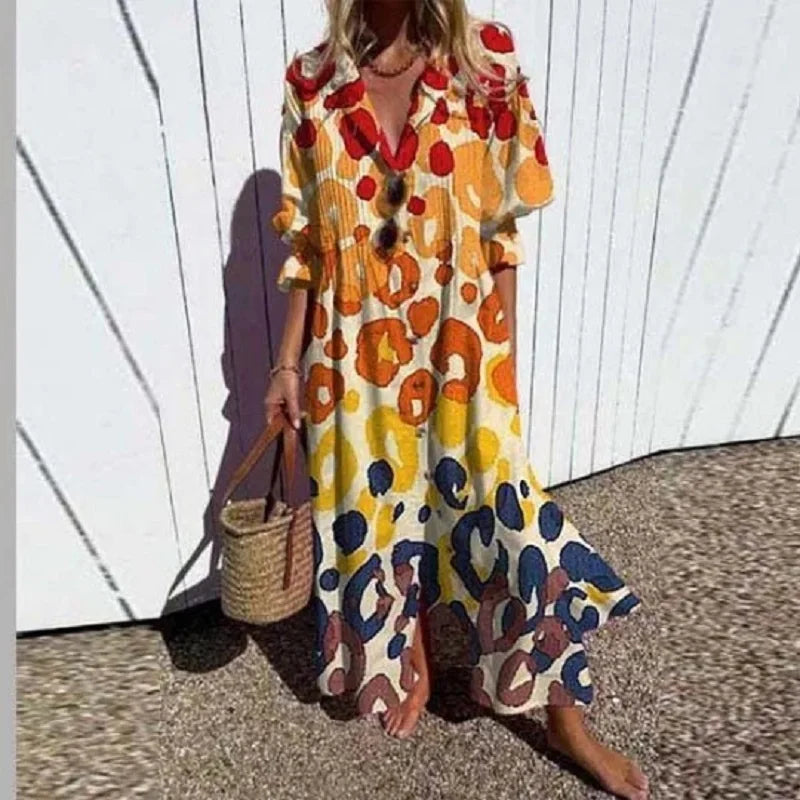 Helvano | Bedrucktes Maxikleid für Damen