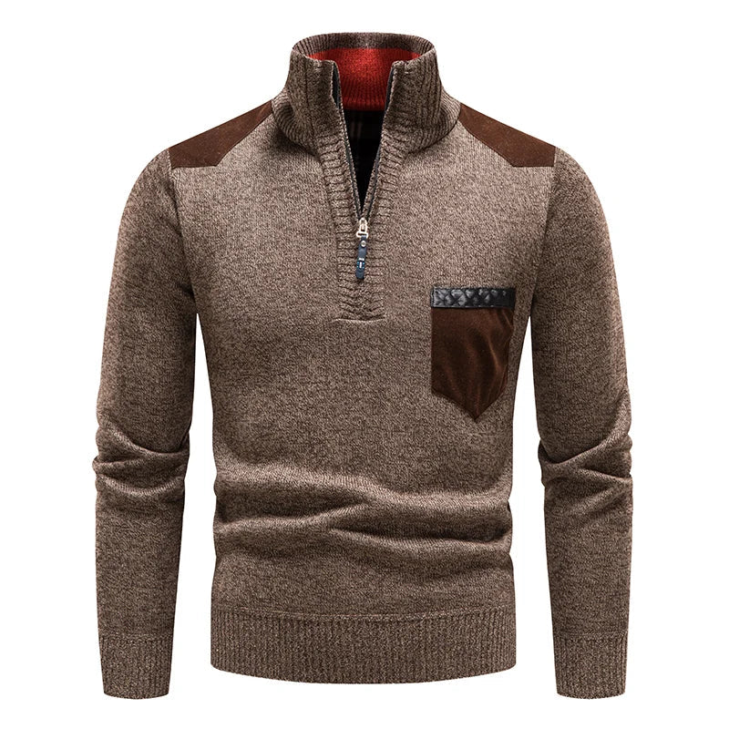 Helvano | Fleece-Pullover mit Zip für Herren