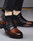 Helvano | Herren Stiefeletten mit Schnalle in Schwarz