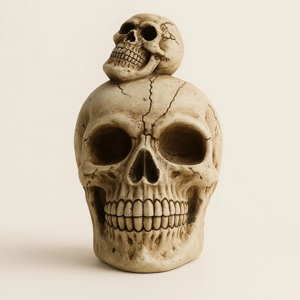 Helvano | Halloween Totenkopf-Deko-Set aus Resin