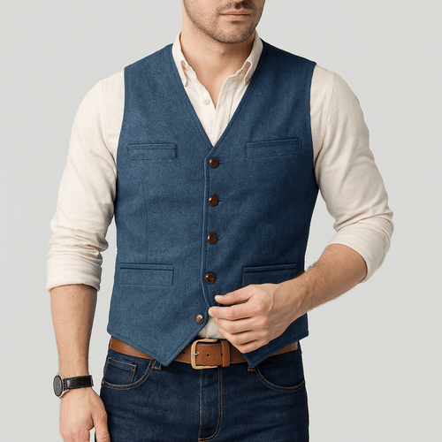 Helvano | Elegante Herren-Weste mit Knöpfen