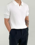 Soviska | Koszulka polo prążkowana slim fit
