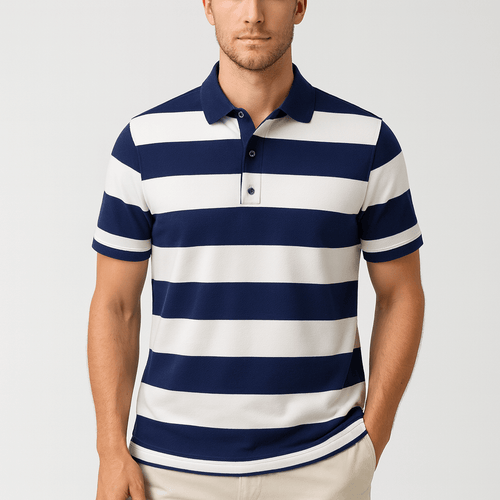 Helvano | Poloshirt mit breiten Streifen
