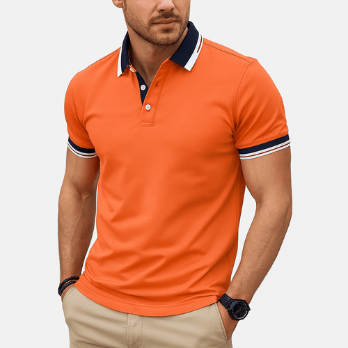 Helvano | Poloshirt mit Kontrastkragen