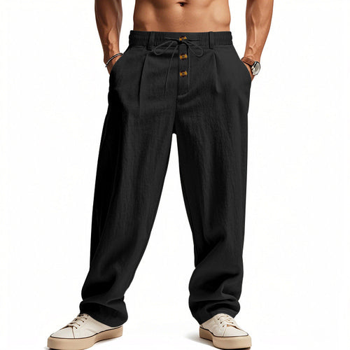 Helvano | Leinenhose Herren mit Kordelzug