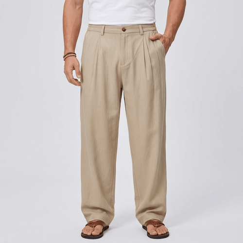 Helvano | Leinenhose mit weitem Bein