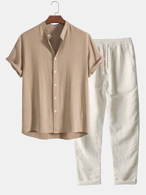 Helvano | Leinen-Set Herren – Hemd und Hose