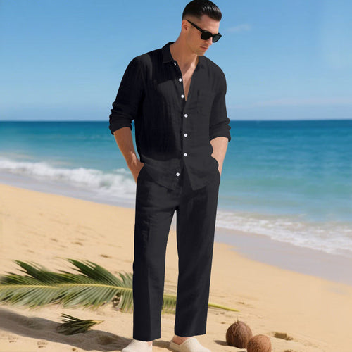 Helvano | Leinen-Set Herren - Hemd und Hose