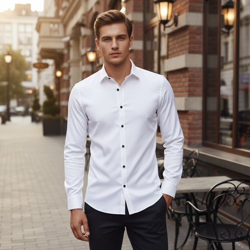 Helvano | Atmungsaktives Slim-Fit-Hemd mit langen Ärmeln