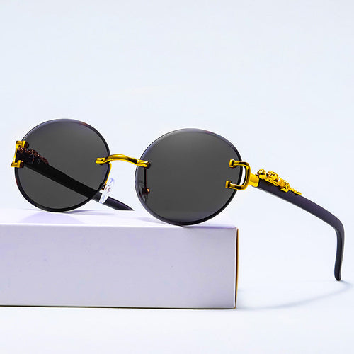 Helvano | Randlose polarisierte Sonnenbrille mit Panther