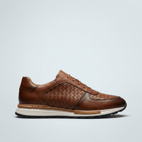 Helvano | Ledersneaker geflochten