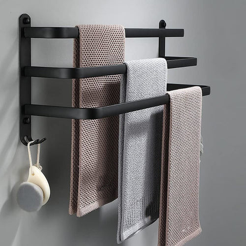 Helvano | Handtuchhalter mit Haken ohne Bohren