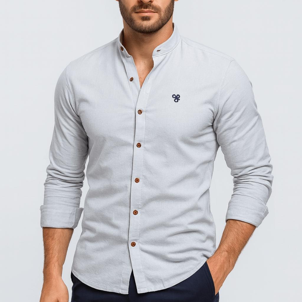 Helvano | Slim-Fit Herrenhemd mit langen Ärmeln