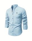 Helvano | Slim-Fit Herrenhemd mit langen Ärmeln