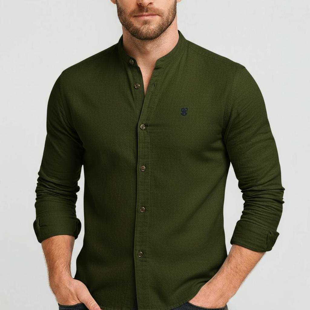Helvano | Slim-Fit Herrenhemd mit langen Ärmeln