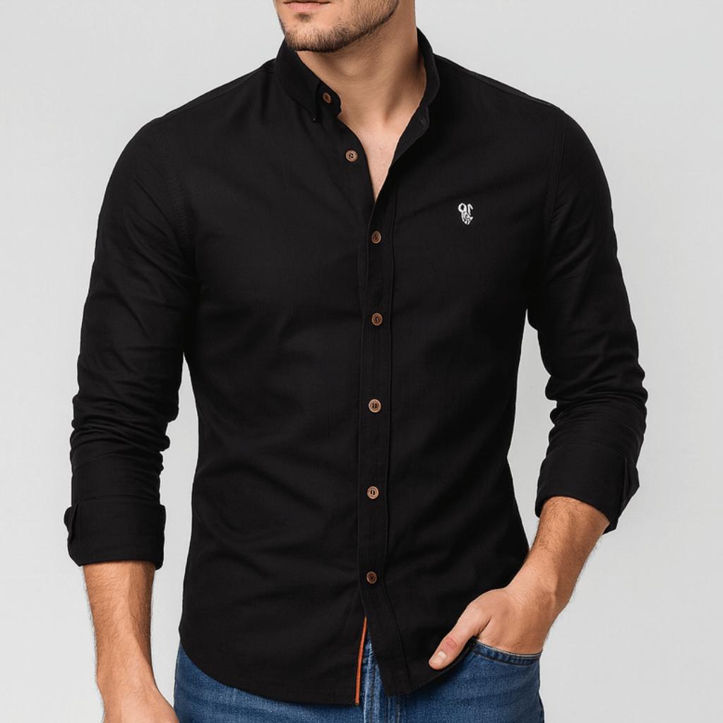 Helvano | Slim-Fit Herrenhemd mit langen Ärmeln
