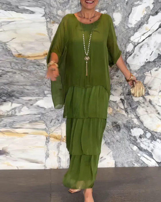 Helvano | Fliessendes Maxikleid für Damen