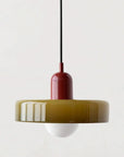 Helvano | Bauhaus Pendelleuchte aus farbigem Glas