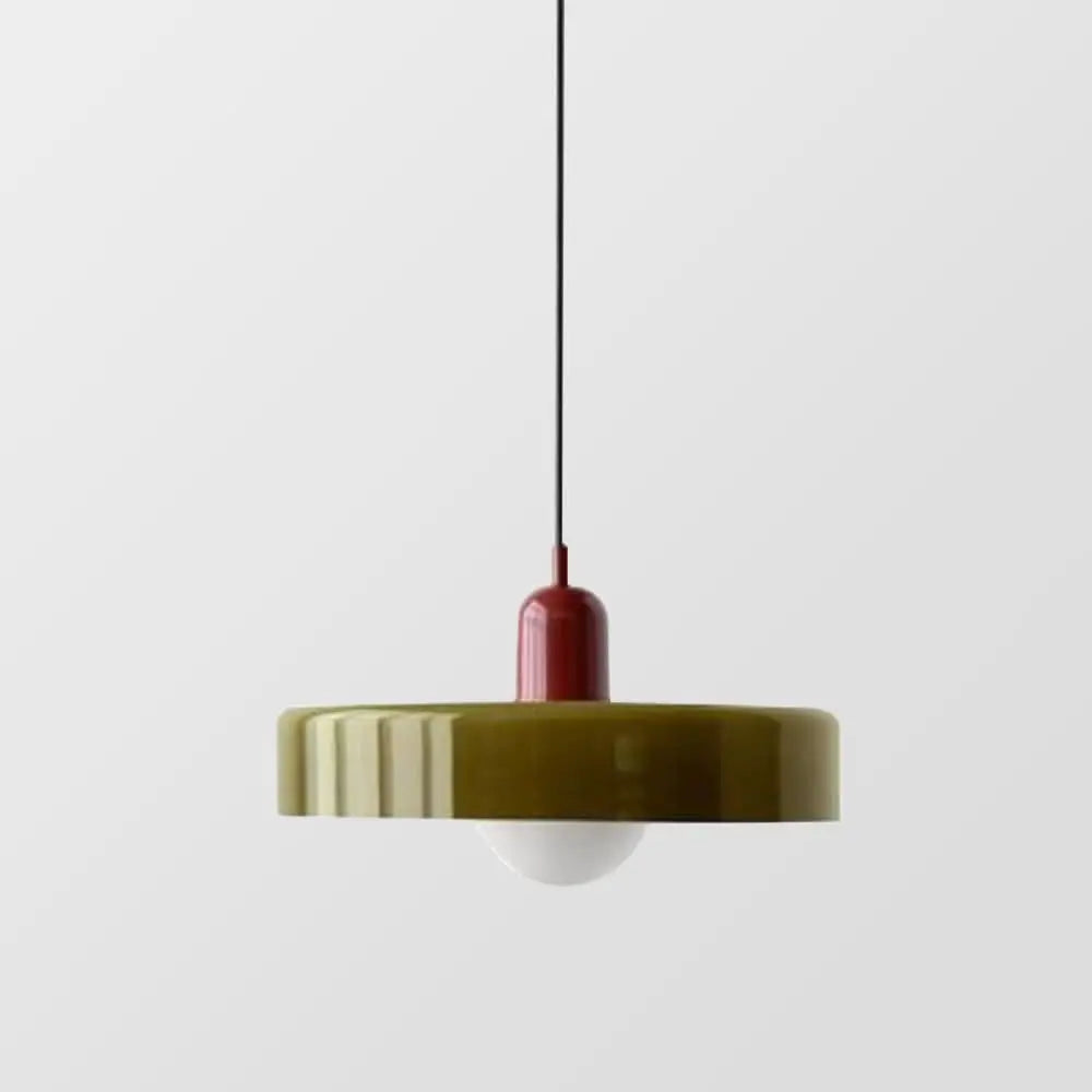 Helvano | Bauhaus Pendelleuchte aus farbigem Glas