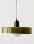 Helvano | Bauhaus Pendelleuchte aus farbigem Glas