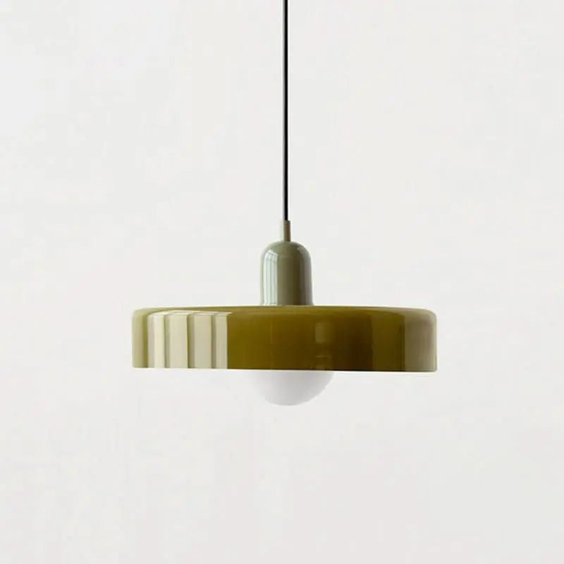 Helvano | Bauhaus Pendelleuchte aus farbigem Glas