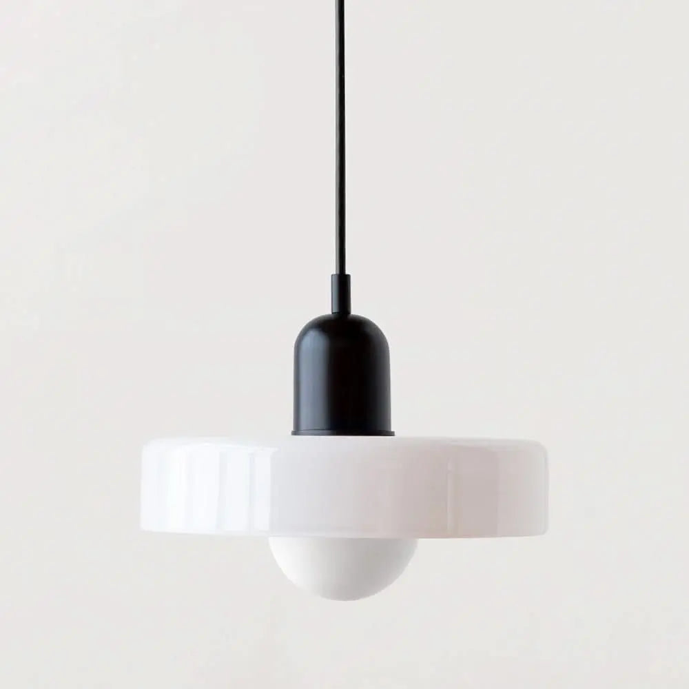 Helvano | Bauhaus Pendelleuchte aus farbigem Glas