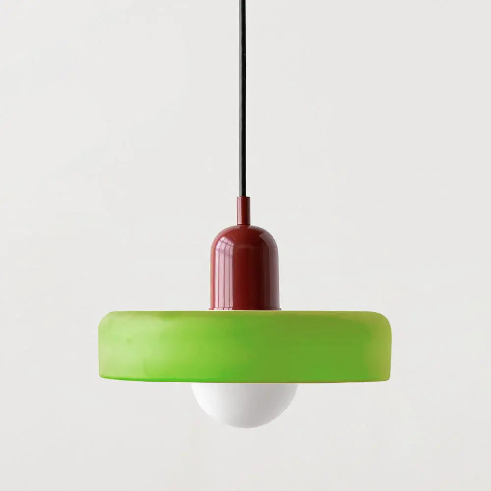 Helvano | Bauhaus Pendelleuchte aus farbigem Glas