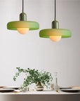 Helvano | Bauhaus Pendelleuchte aus farbigem Glas