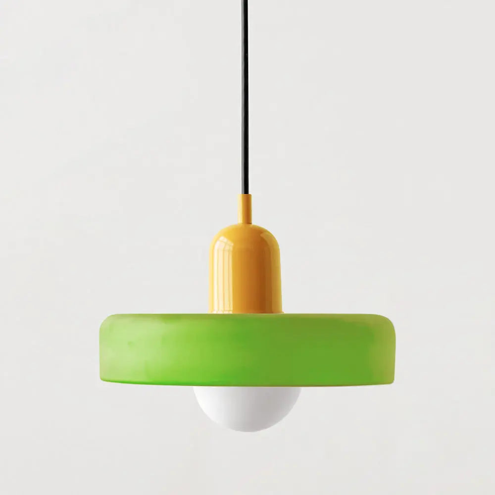 Helvano | Bauhaus Pendelleuchte aus farbigem Glas