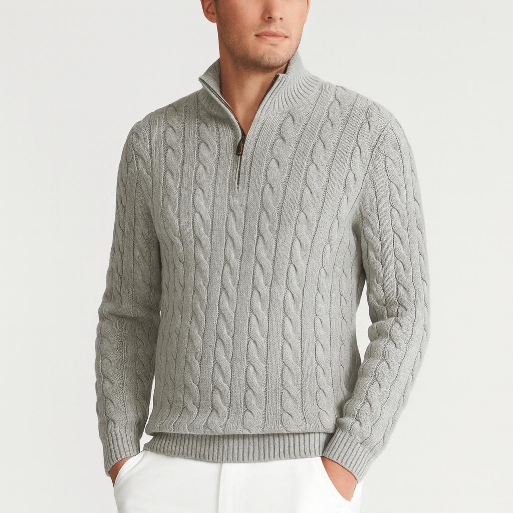 Helvano | Herren Troyer-Pullover mit Reissverschluss