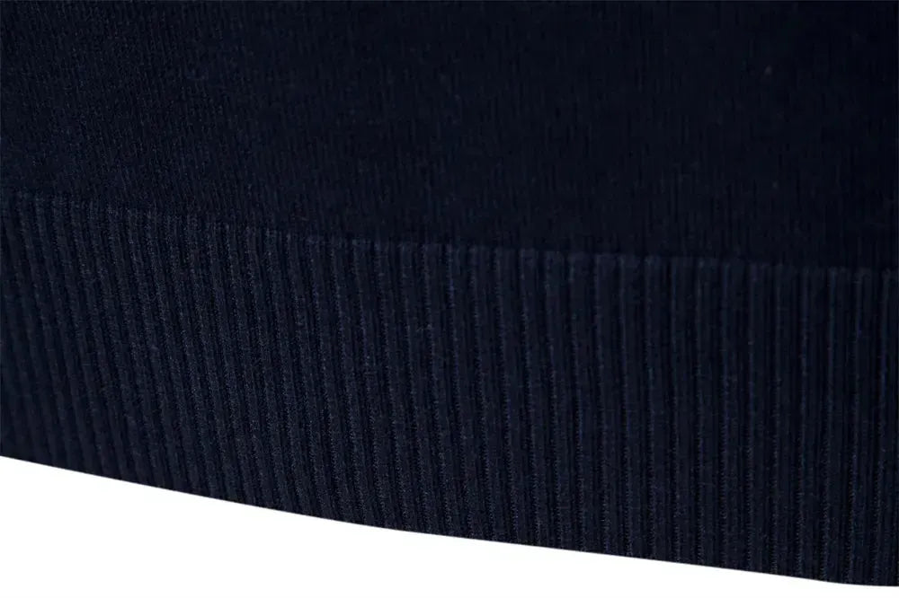 Helvano | Herren Streifen-Strickpullover mit Halbreissverschluss