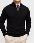Helvano | Herren-Zip-Pullover aus Wollmischung
