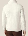 Helvano | Zopfstrick-Pullover mit Reissverschluss für Herren
