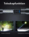 Helvano | Militär-Taschenlampe LED USB-Aufladbar