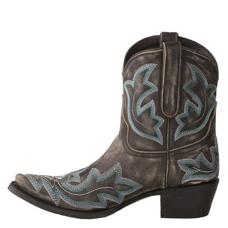 Helvano | Bestickte Cowboy-Stiefeletten aus Leder für Damen