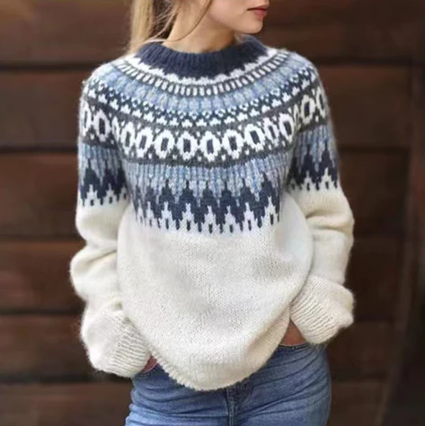 Helvano | Nordischer Strickpullover für Damen