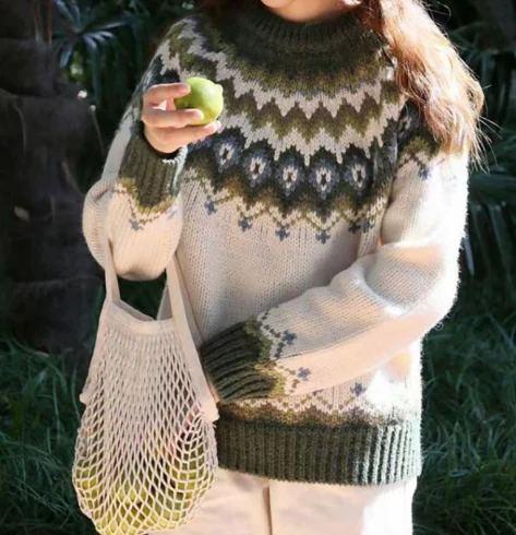 Helvano | Nordischer Strickpullover für Damen