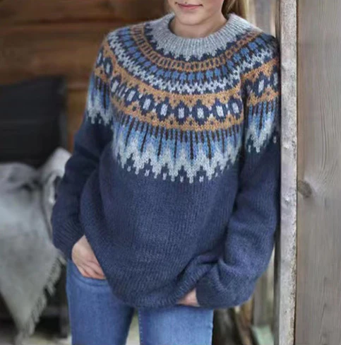 Helvano | Nordischer Strickpullover für Damen